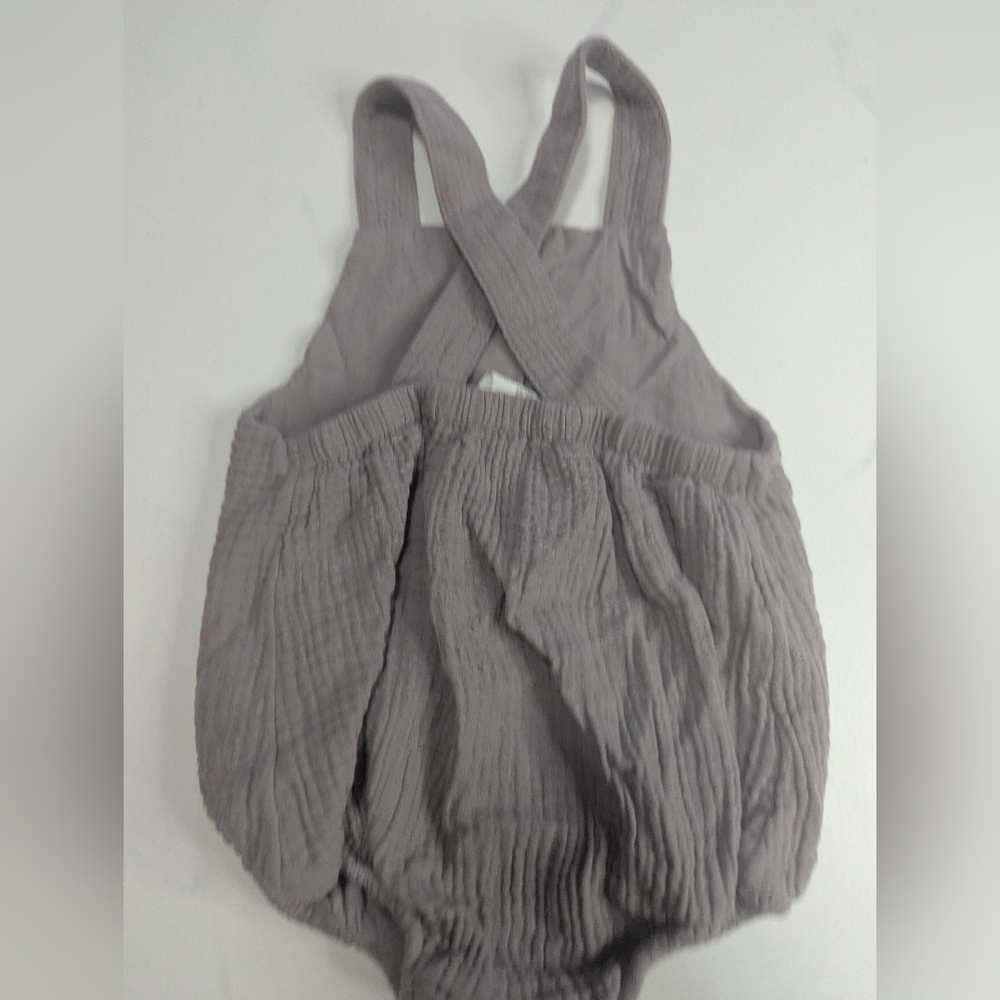 H&M 100% Organic Cotton Baby Romper Light Purple, Size 12m - Picture 4 of 6